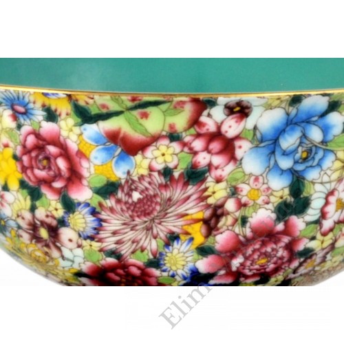 1613 A Fengcai bowl decor with "hundreds of flowers"	   